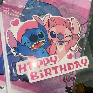 Stitch and Angel Birthday Party Decor 101 pc decorations cake toppers and decor